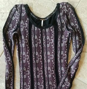 FREE People knit body con dress keyhole back XS